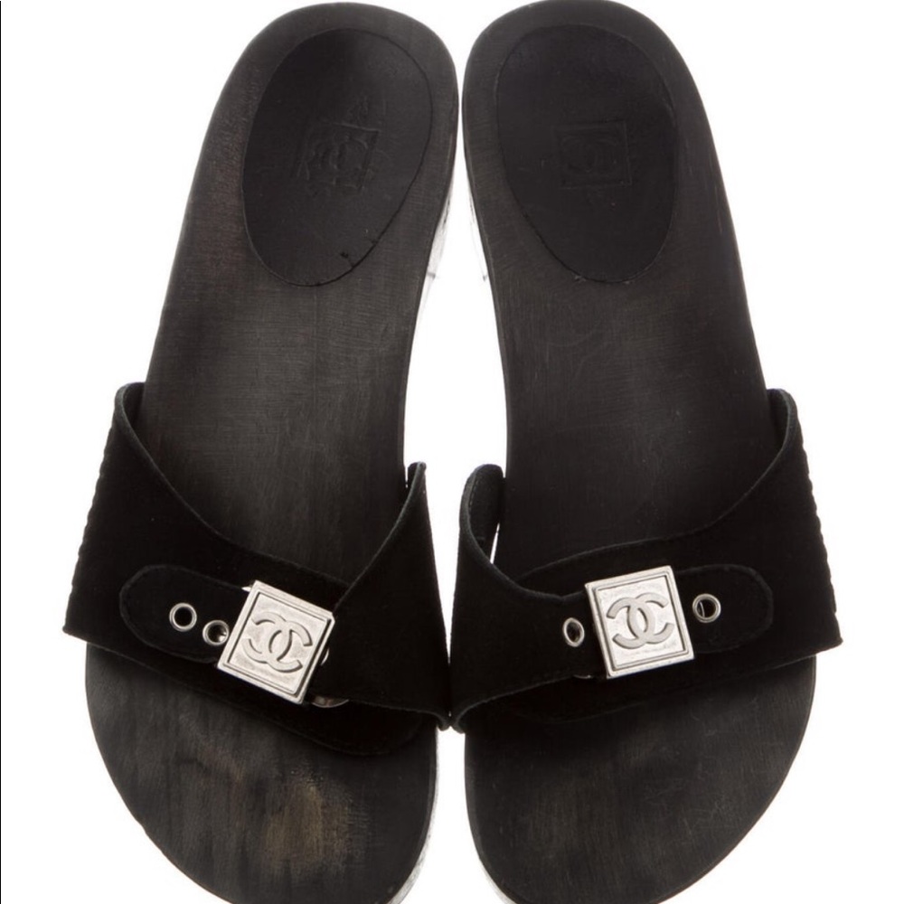 Auth Chanel Interlocking Cc Logo Suede Shoes Sz 8 - image 3